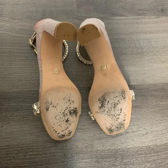 Badgley Mischka Women's Harriet Heeled Rose Sandal 7 - Picture 10 of 11